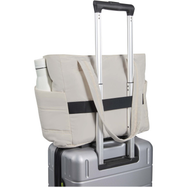 Logotrade advertising products photo of: Puffer 15.6" GRS recycled laptop tote bag 18L