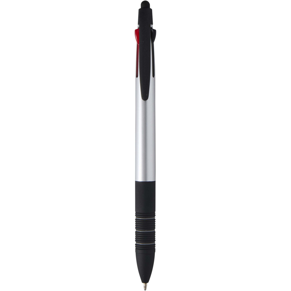 Logo trade promotional giveaways picture of: Trine 3-ink RCS recycled ballpoint pen with stylus