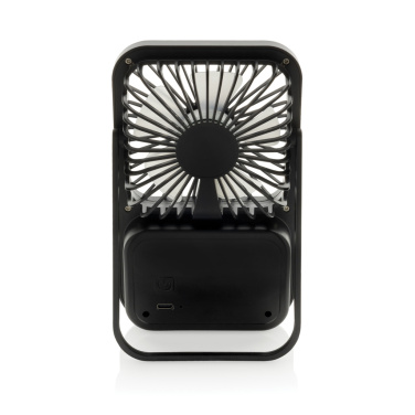 Logo trade corporate gift photo of: Aervina RCS recycled plastic re-chargeable desk fan