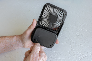 Logotrade promotional merchandise image of: Aervina RCS recycled plastic re-chargeable desk fan