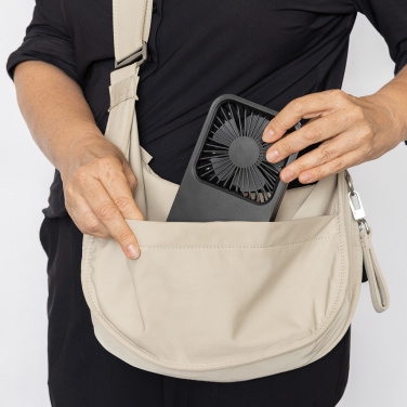 Logo trade business gift photo of: Aervina RCS recycled plastic re-chargeable desk fan