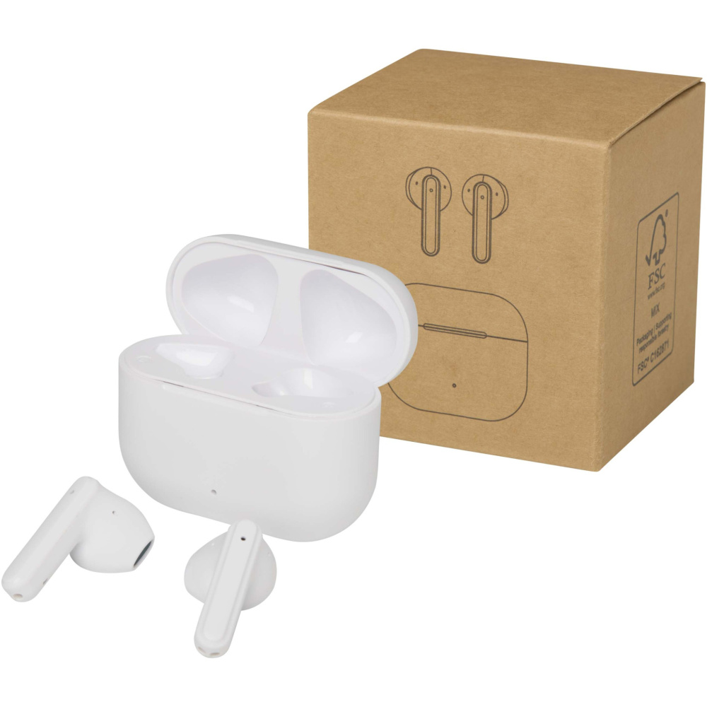 Logo trade promotional gifts image of: Altais recycled plastic True Wireless Bluetooth® headset