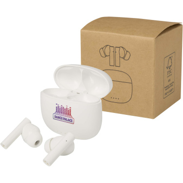 Logotrade corporate gift picture of: Alterf recycled plastic True Wireless Bluetooth® headset with silicone eartips