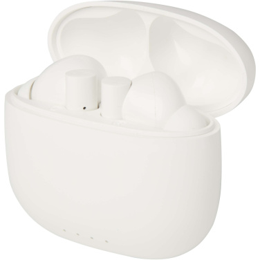 Logo trade promotional giveaways picture of: Alterf recycled plastic True Wireless Bluetooth® headset with silicone eartips