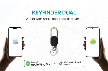 Logo trade corporate gifts image of: Keyfinder Dual keychain with worldwide locating