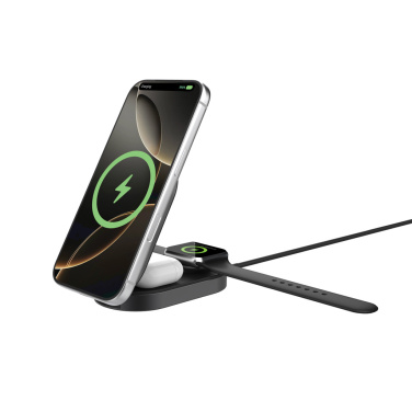 Logotrade promotional item picture of: Quantum ultra-fast 3-in-1 25W Foldable Wireless Charger