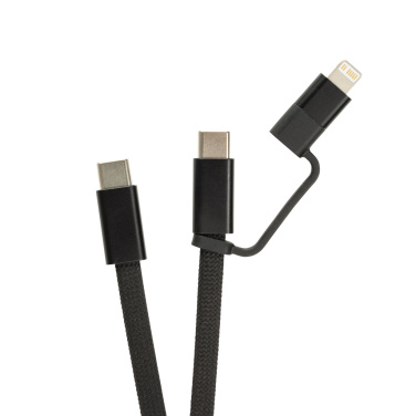 Logotrade promotional products photo of: Arc RCS recycled Ultra-thin 60W 2 in 1 magnetic cable