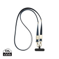 Nivo RCS recycled PET Crossbody lanyard, navy