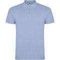 Star short sleeve men's polo, Sky blue