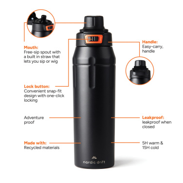 Logo trade advertising products picture of: Nordic Drift Trail RCS Insulated Lockable Sports Bottle