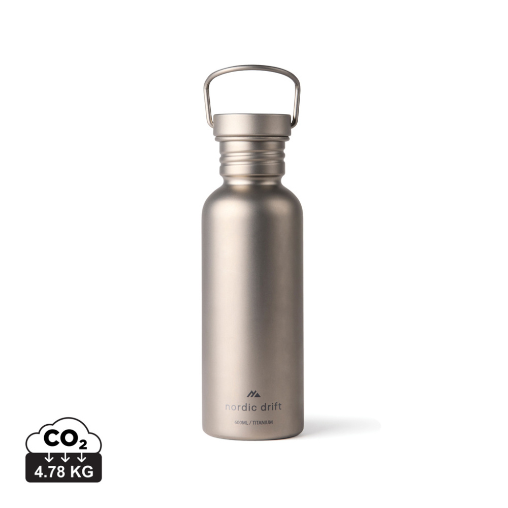 Logo trade advertising products image of: Nordic Drift Trail Ultra Light Titanium 600ml Water Bottle