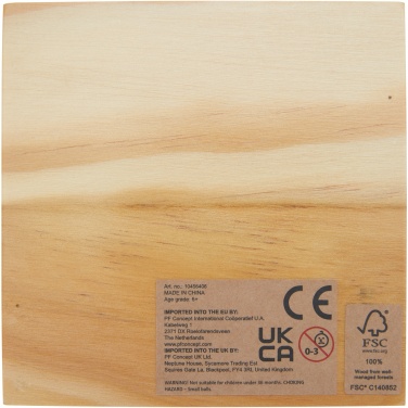 Logo trade reklaamtoote pilt: Strobus puidust tic-tac-toe mäng