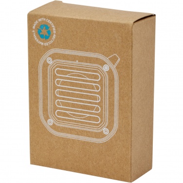 Logotrade reklaamkingitused pilt: Solo 3W IPX5 RCS taaskasutatud plastikust päikeseenergia Bluetooth® kõlar karabiiniga 