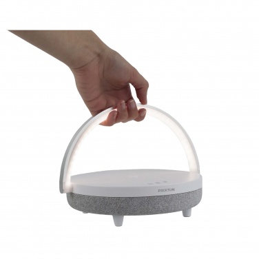 Logo trade firmakingid foto: Prixtoni 4-in-1 10 W Bluetooth® kõlar LED-tule ja juhtmevaba laadimisalusega