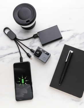 Logotrade reklaamtooted pilt: 4-ühes laadimiskaabel karabiiniga