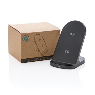 Logo trade meene pilt: RCS taaskasutatud plastist topeltpooliga juhtmevaba alus 15W