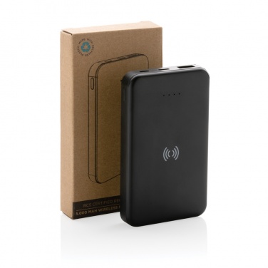 Logo trade firmakingid foto: RCS taaskasutatud plastist 5000 mAh 5W juhtmevaba akupank