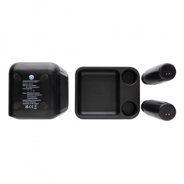 Logotrade firmakingituse foto: Singvibe RCS taaskasutatud plastikust karaokekomplekt topeltmikrofoniga