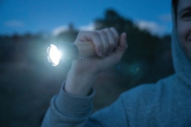 Logotrade meene foto: Lucid 5W RCS sertifitseeritud taaskasutatud plastikust ja bambusest taskulamp