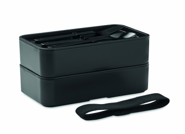 Logotrade firmakingi foto: PP-st lõunakarp ja bambusest kaas