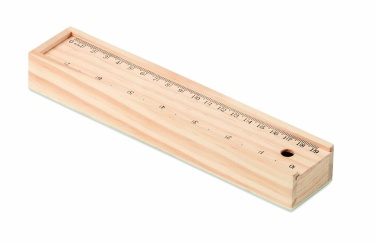 Logo trade meened foto: Kirjatarvete komplekt puidust karbis