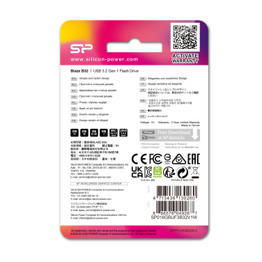 Logo trade reklaamkingituse pilt: SILICON POWER mälupulk B32 3.2