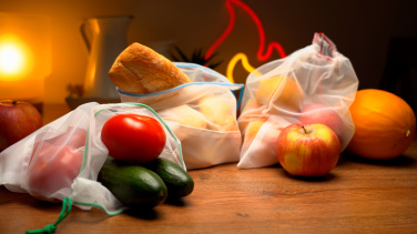 Logotrade ärikingi foto: Võrgust toidusäilituskotid, komplektis 3 kotti MIAMI