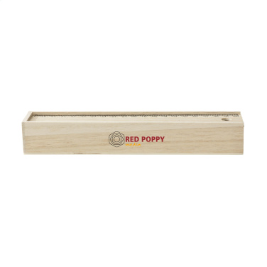 Logotrade ärikingituse foto: LiniBox värvipliiatsid puidust karbis