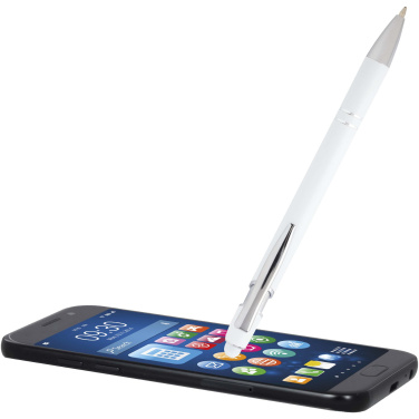 Logo trade reklaamkingituse pilt: Hõbedase viimistlusega Kish pastapliiats (must tint)