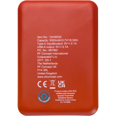 Logo trade firmakingi pilt: Asama 5000 mAh Type-C taaskasutatud plastist akupank