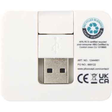 Logo trade reklaamtoote pilt: Gaia 4-pordiline USB-jaotur