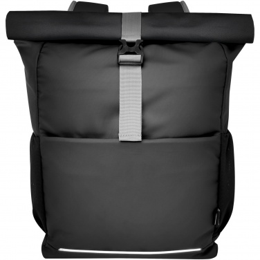 Logo trade mainoslahjat ja liikelahjat kuva: Aqua 15" GRS-kierrätetystä materiaalista valmistettu vedenkestävä rullattava pyörälaukku 20 l