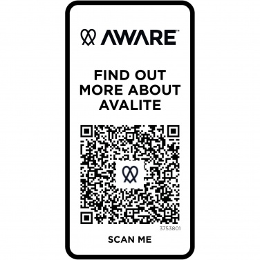 Logotrade mainostuotet kuva: Avalite lyhythihainen t-paita, unisex t-paita kierrätetystä materiaalista Aware™ alkuperä QR-koodi