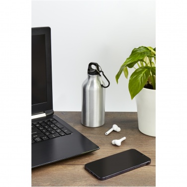 Logo trade liikelahjat tuotekuva: Oregon 400 ml:n alumiininen vesipullo karabiinikoukulla