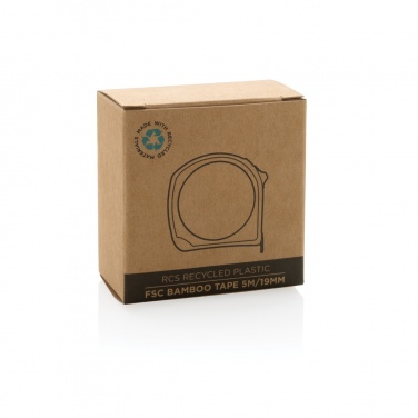 Logo trade liikelahjat tuotekuva: RCS 5M/19mm bambumittanauha kierrätetystä muovista