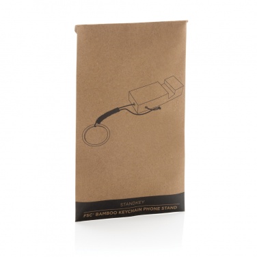 Logo trade liikelahjat tuotekuva: Standkey puhelinteline avaimenperä bambua