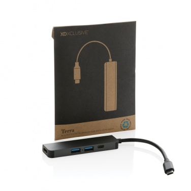 Logotrade mainoslahja tuotekuva: Terra hub HDMI tulolla kierrätetystä alumiinista