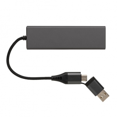 Logotrade liikelahjat mainoslahjat tuotekuva: Terra RCS alumiininen USB-hub 3 portilla