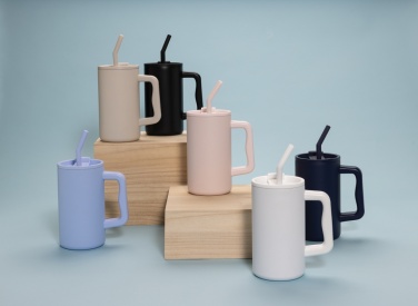 Logotrade mainoslahja ja liikelahja kuva: Cube RCS -sertifioitu muki kierrätetystä teräksestä 800ml