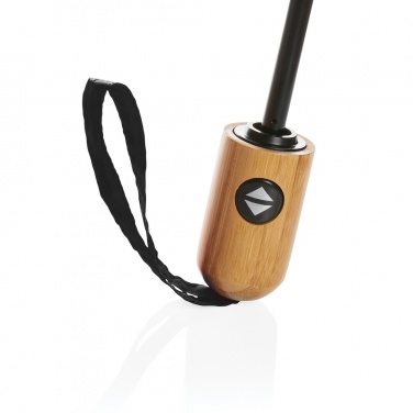 Logo trade liikelahjat tuotekuva: 21" Impact AWARE™ RPET 190T auto open/close bambusateenvarjo