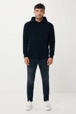 Logo trade liikelahja mainoslahja tuotekuva: Iqoniq Rila kevyt huppari kierrätetystä puuvillasta