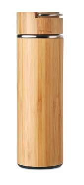 Logo trade mainostuotet tuotekuva: Bambu termospullo 400 ml TAMPERE