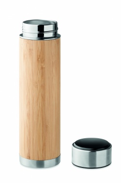 Logo trade mainoslahjat tuotekuva: Bambu termospullo 480 ml PANAY