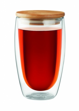 Logotrade liikelahjat mainoslahjat tuotekuva: Bambu borosilikaattilasi 450 ml Frankfurt
