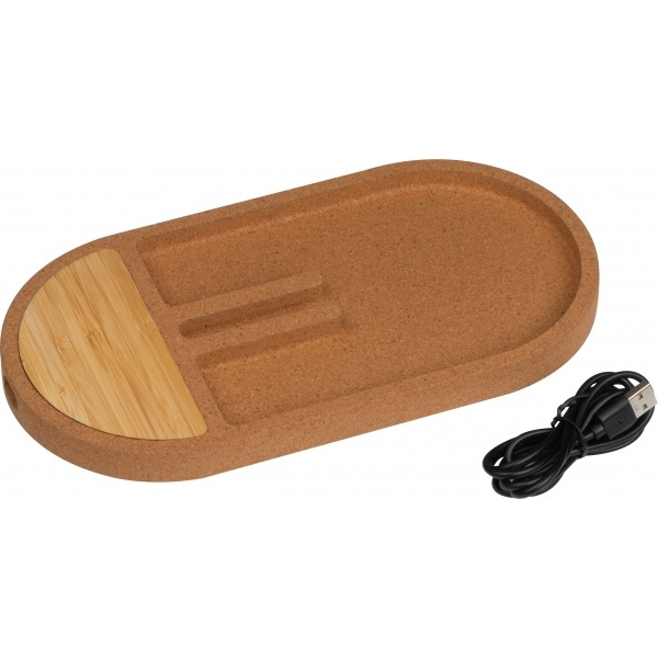 Logo trade mainoslahjat tuotekuva: Pöytäjärjestäjä latausasemalla LANCASTER