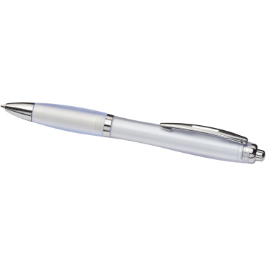 Logotrade liikelahjat mainoslahjat tuotekuva: Curvy ballpoint pen with frosted barrel and grip