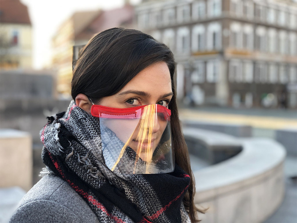 Logo trade mainostuote kuva: KALIPSO kasvosuoja - läpinäkyvä maski suulle ja nenälle 1447162