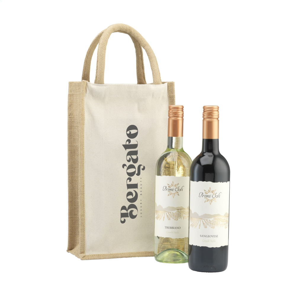Logotrade mainoslahjat kuva: Juuttikangas Double Wine Bag