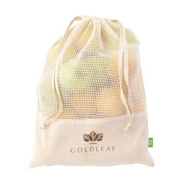 Logo trade mainoslahjat tuotekuva: Natura Organic GOTS Mesh Bag (120 g/m²) hedelmäpussi