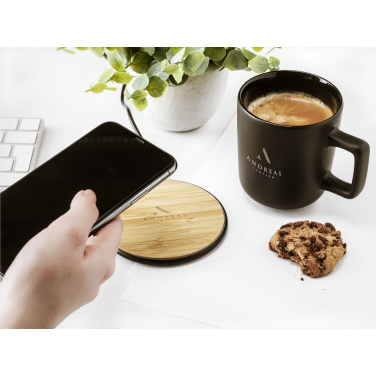 Logotrade mainoslahjat kuva: Bamboo 10W Wireless Charger langaton pikalaturi